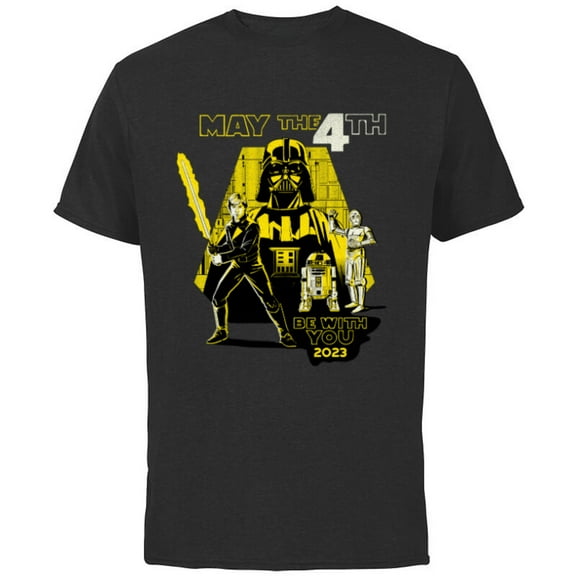 Star Wars Day May the 4th Be With You Return of the Jedi 40 - Short Sleeve Cotton T-Shirt for Adults - Customized-Black
