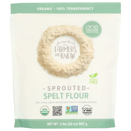 Pack of 6, One Degree Organic Sprouted Spelt Flour, 32 oz