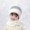 White, variant on Dyfzdhu Winter Knitted Fleece Hood Scarf Coif Kid Knit Hat Warm Hats Red