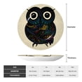 thumbnail image 2 of Picia Owl with Mandala Pattern Bone China Decorative Plate – Wall Decor with Stand and Adhesive, Elegant Ornament for Living Room, Office, or Entryway-7in, 2 of 6