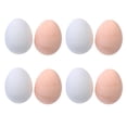 thumbnail image 1 of MasteelfCA 10 Pcs Oeufs Artificiels Faux Oeufs de Poule Réalistes Jouets Éducatifs Bricolage pour Enfants pour Peinture Graffiti (5 Pcs Blancs et 5 Pcs Rouges), 1 of 7