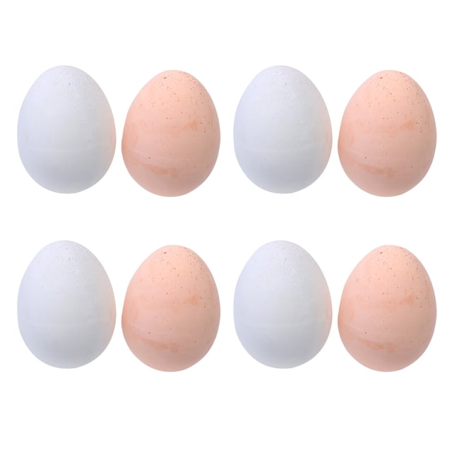 MasteelfCA 10 Pcs Oeufs Artificiels Faux Oeufs de Poule Réalistes Jouets Éducatifs Bricolage pour Enfants pour Peinture Graffiti (5 Pcs Blancs et 5 Pcs Rouges)