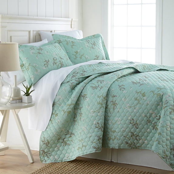 Myosotis Scorpioides Printed Cotton Stitched Set by SouthShore Fine Linens
