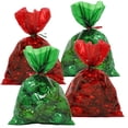 thumbnail image 5 of Bolsas de celofán para regalos AnapoliZ, 100 unidades, mezcla colores navideños, 5 of 5