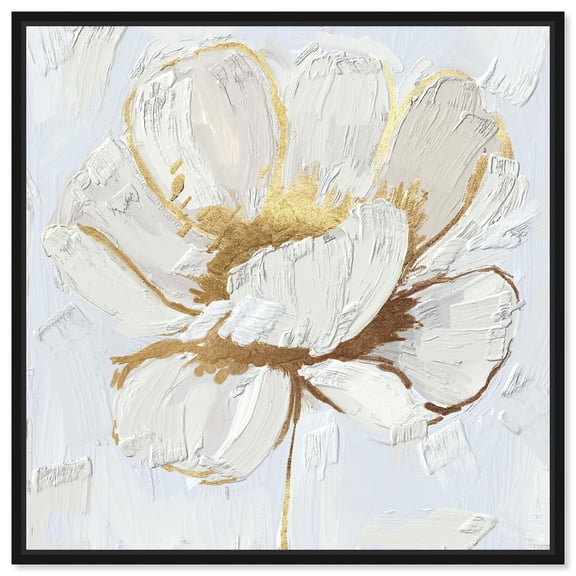 Goddess Floral Canvas Print Botanical Wall Art by Art Remedy, Black Frame, 12 x 12