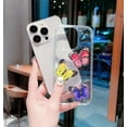 thumbnail image 3 of Compatible iPhone 13 Pro Max Butterfly Case, Flexible Cute 3D Butterfly Soft TPU Glitter Clear Women Girls Shockproof Protect Cover Case for iPhone 13 Pro Max 6.7", 3 of 6