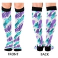 thumbnail image 4 of FORMRS Womens Knee High Socks Casual Long Thick Travel Daily Wear, 1 Pair, Green Drawing, 4 of 6