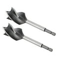thumbnail image 2 of 2Pcs Woodworking Drill Bit Metal Hole Saw Auger Bit 4‑Fulte 4‑Slot Hex Shank Cutter Tool 35mm, 2 of 5