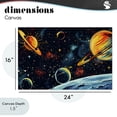 thumbnail image 4 of Stupell Industries Contemporary Black Lit Galaxy Panorama Canvas Art, 24 x 16, by Creative Studio, 4 of 8