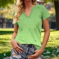 thumbnail image 1 of TaTaai Women's Short Sleeve V-Neck Button Top Soft Cotton Relaxed Fit Casual T-Shirt All-over Unpositioned Print Spring Summer Daily Wear Fashion Ladies Lightweight Tee Gift, 1 of 6