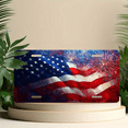 thumbnail image 6 of 1 Pcs 2D Flat License Plate Covers & Frames, American Flag with Fireworks For Decorative Front, Waterproof For Decoration Aluminum License Plate Covers & Frames Cover For Men Women, 12" X 6", 6 of 7