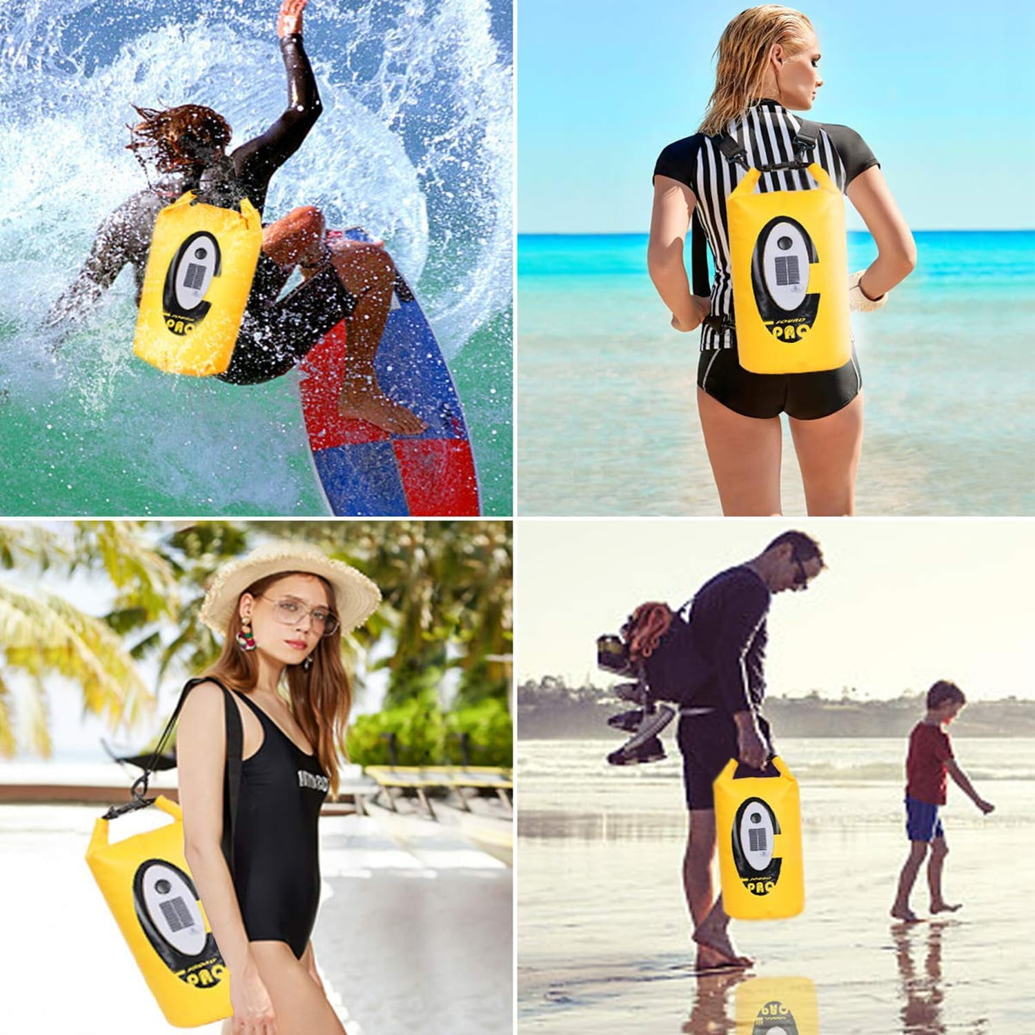 puffyglo 20 L Solar Dry Bag Backpack with Bluetooth Speaker