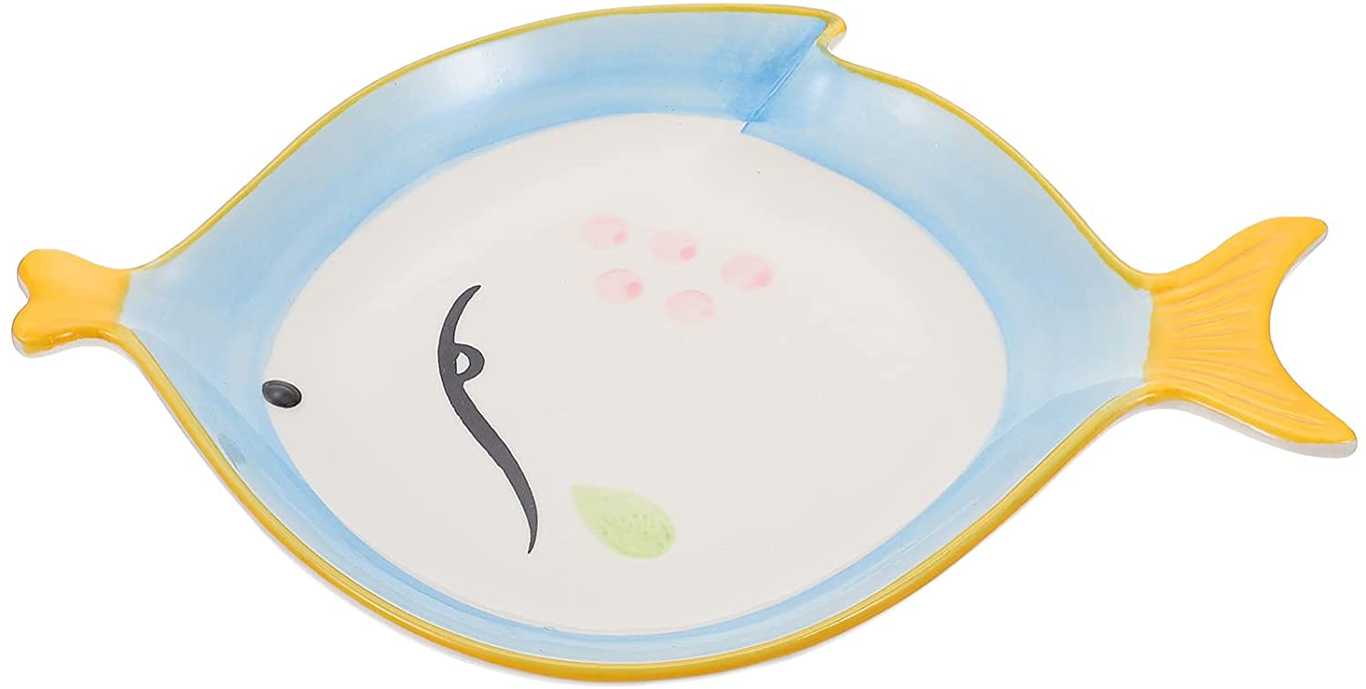 Fish Serving Platter Ceramic Fish Dinner Plate Food Tray Porcelain