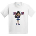 thumbnail image 3 of Inktastic African American Girl, Cheerleaders, Cheerleading Youth T-Shirt, 3 of 5