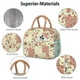 thumbnail image 4 of Obrewu Pioneer Flower Lunch Bag for Adult, Insulated, Leakproof, Oxford Cloth, 4 of 7
