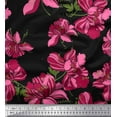 thumbnail image 1 of Soimoi Polyester Crepe Fabric Dot & Floral Artistic Printed Fabric 1 Yard 42 Inch Wide, 1 of 3