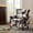 COWHIDE, variant on Upholstered Wingback Armchair Removable Cushion Floral Sofa Home Accent Chair Couch Wood Legs Nailhead Trim