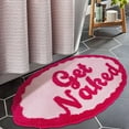 thumbnail image 1 of BOVEU Get Naked Bath Mat Bath Rugs - Non Slip Absorbent Cute Pink Bath Rugs, Washable Bath Mat for Tub and Shower, Machine Washable, hot Pink, 32" x 20", 1 of 7