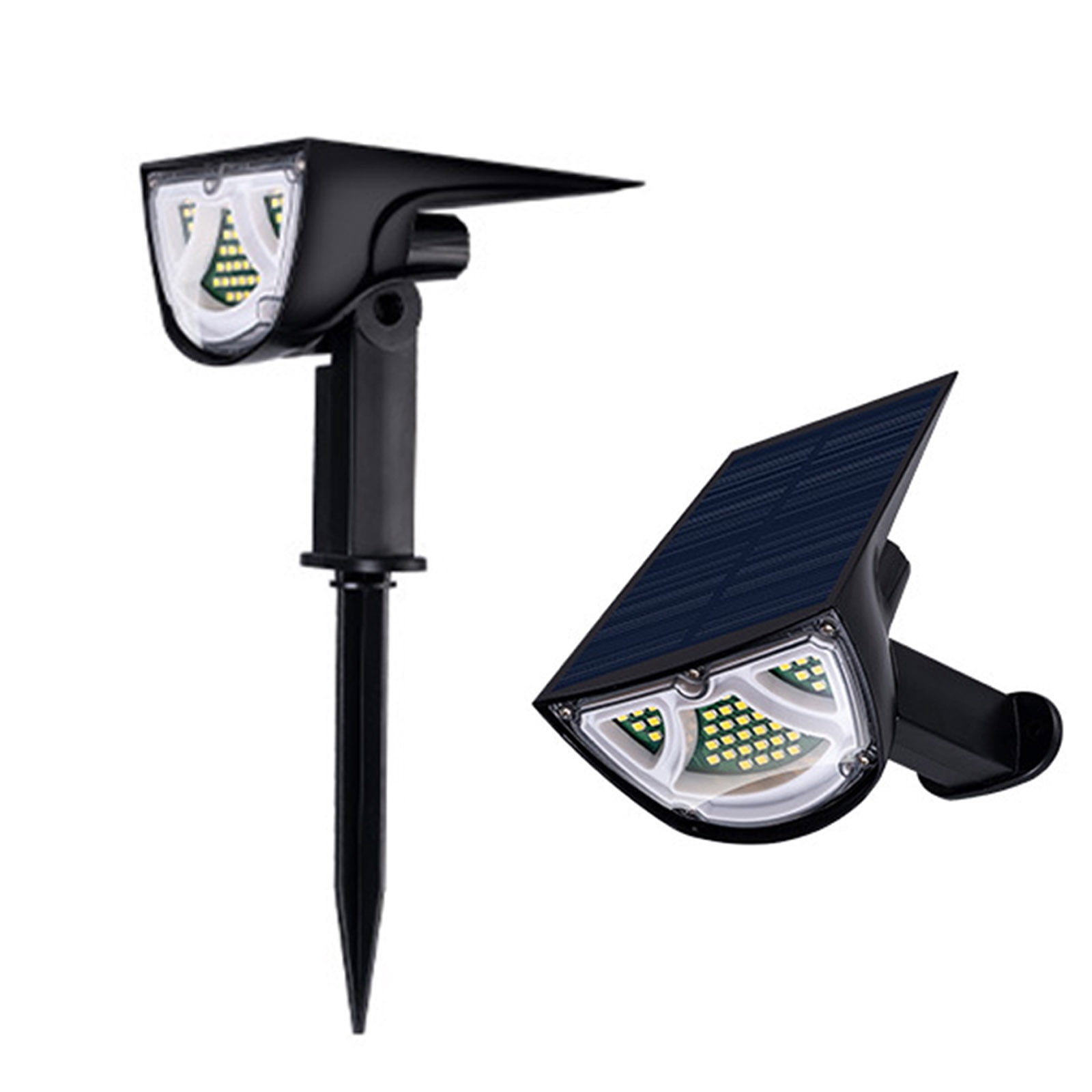 Solar LED Spotlight Outdoor Waterproof Plug  Light Garden Yard Lawn Wall Lamp 