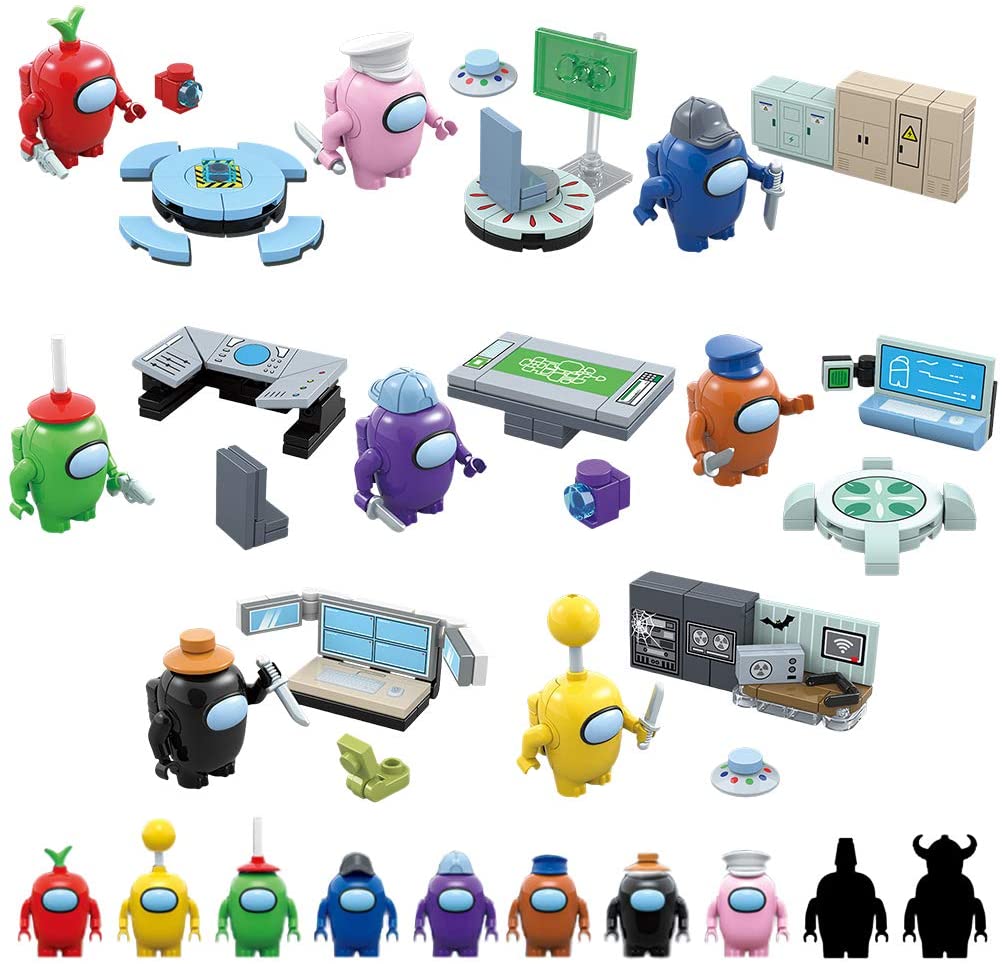 Among us Figures Toy, 10PCS Cute Game Figures Dolls Building Blocks