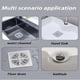 thumbnail image 3 of 20PCS Pack,4" X 4" Disposable Shower Drain Cover Hair Catcher Shower Drain Mesh Stickers, Bathroom, Laundry, Bathtub, Kitchen, Sink, for Human and pet, 3 of 4