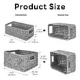 thumbnail image 2 of Nesting Wicker Storage Baskets for Shelves,Made from Plastic Wicker,Storage for Bedroom,Bathroom,etc,Set of 1 Large and 2 Small,Grey,Large, 2 of 6