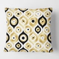 thumbnail image 2 of Designart Golden Art Deco Metallic Luxury Geometrics' Mid-Century Modern Throw Pillow - 16x16, 2 of 2