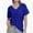 Blue, variant on Women's Short Sleeve V-Neck T-Shirt - Casual Summer Tee Top - Soft Lightweight Fit - Cute Basic Tops
