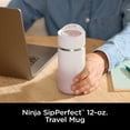 thumbnail image 2 of Ninja Sip Perfect 12oz Travel Mug, Stainless Steel, Leak Proof, Metal Insulated Tumbler, Rose Quartz, 2 of 7