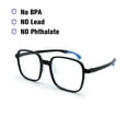 thumbnail image 2 of Children Optical Glasses Square Frame Size 48 Adjustable Ear Lock Flexible TR90 Eyeglasses 6-10Y, 2 of 5