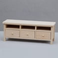 thumbnail image 1 of Soporte de TV de madera moderno para casa de muñecas, Mini mueble de TV con cajón sin pintar, accesorio de decoración para casa de muñecas, juguete, Baoblaze gabinete de casa de muñecas, 1 of 6