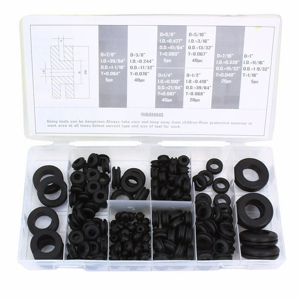 Firewall Electrical Wire Rubber Grommet Assortment Set, 180PC Walmart