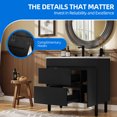 thumbnail image 4 of Dextrus 37" Bathroom Vanity with Top Sink, Modern Free Standing Bathroom Storage Cabinet with Soft Close Door, Black, 4 of 9