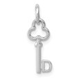 thumbnail image 1 of 14K White Gold D Key Charm, 1 of 2