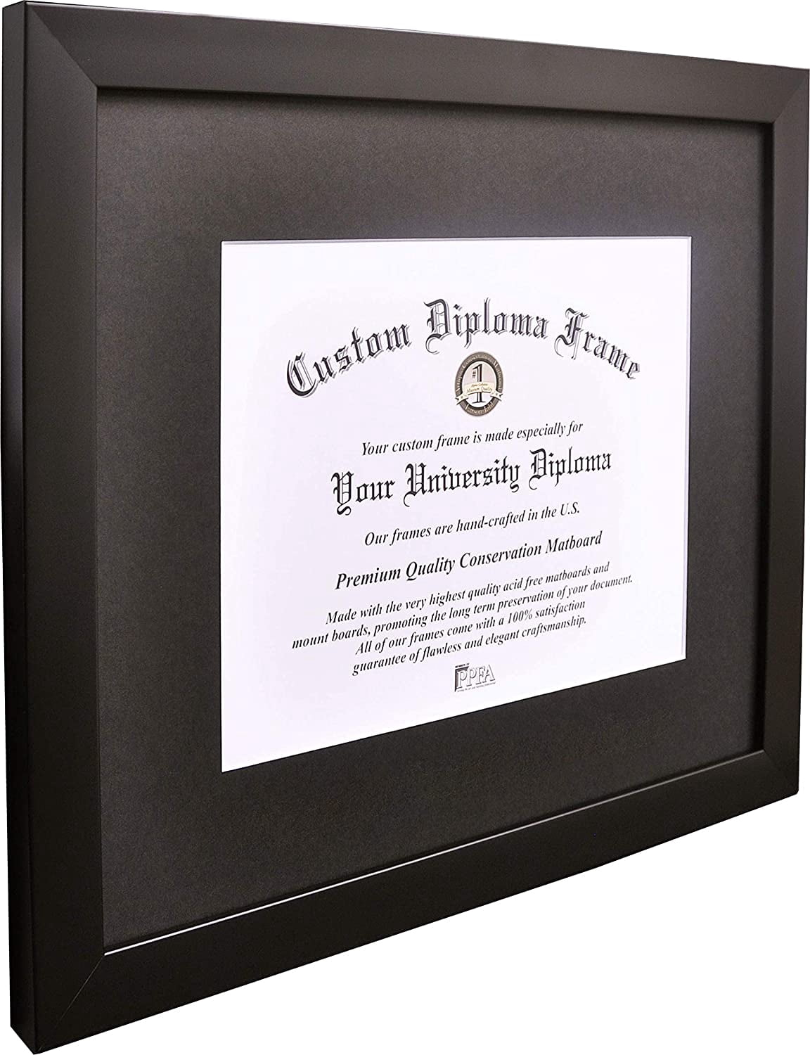 Northern Kentucky University 11w x 8.5h Manhattan Black Single Mat Gold Embossed Diploma Frame with Bonus Campus Images Lithograph (value savings at $59)