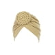 thumbnail image 1 of Qarigey Turbante tejido nudo estilo étnico musulmán Hijab sombrero Donut cubierta diadema gorras Bonnet decoración del cabello para Sombreros Caqui, 1 of 6