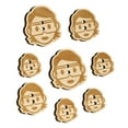 thumbnail image 1 of Occupation Scientist Lab Chemist Woman Icon Wood Buttons for Crochet Knitting Sewing DIY Craft - 1.25 Inch Large (5pcs), 1 of 7