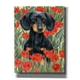 thumbnail image 1 of Epic Graffiti 'Dachsund In Tulips' by Barbara Keith, Canvas Wall Art, 26"x34", 1 of 8