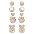 thumbnail image 2 of Pendientes de plata con forma de borla dulce, aretes de flores con temperamento, suaves, todo a juego, 2 of 6