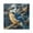 Black, variant on 7.78in Glowing Blue Jay Square Wall and Table Clock Dual Use Vintage Design in Black or Gold