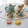 thumbnail image 2 of Children‘s Home Cooking Mini Kitchen Toy Girl Cooking Toy Simulation Wooden Tea Set Ice Cream Rack Bread Machine kitchen Toys, 2 of 7