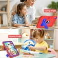 thumbnail image 7 of SUPNICE Case for iPad 10th Generation 2022 10.9 Inch,iPad 10th Generation Case with Pencil Holder & Kickstand,Shockproof Anti-Slip Protective Case for iPad 10th Generation 10.9",Red adn Blue, 7 of 7