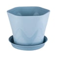 thumbnail image 2 of Resin Hexagon Plant Pots, Flower Pots Outdoor Indoor, Planters with Drainage Hole and Tray Saucer, 2 of 7