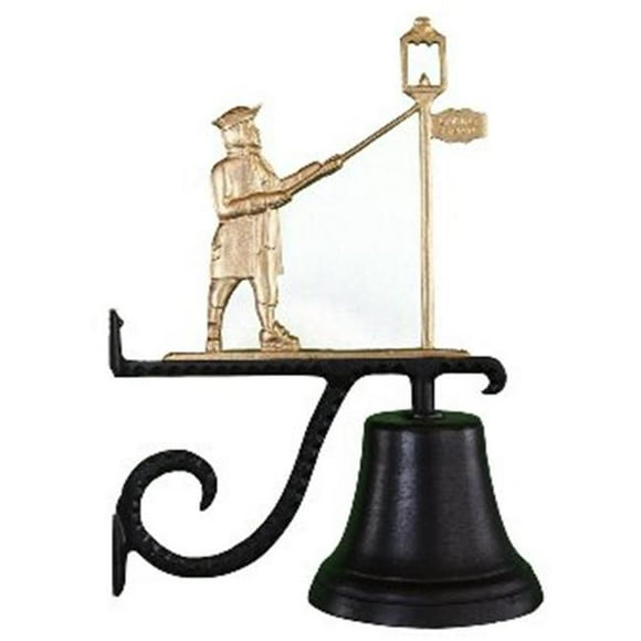 Montague Metal Products CB-1-90-GB Cast Bell With Gold Bronze Lamplighter Ornament