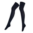 thumbnail image 2 of Calcetines por encima de la rodilla Sunnimix Rayas femeninas Negro, 2 of 8