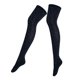 thumbnail image 2 of Calcetines por encima de la rodilla Sunnimix Rayas femeninas Negro, 2 of 8