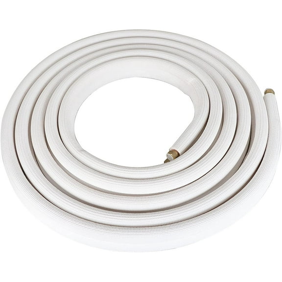 ALL-CARB 25FT 5/8 Inch & 3/8 Inch Air Conditioning Copper Tubing Hose Extension Insulated Copper Hoses Fit for Mini Split Air Conditioner
