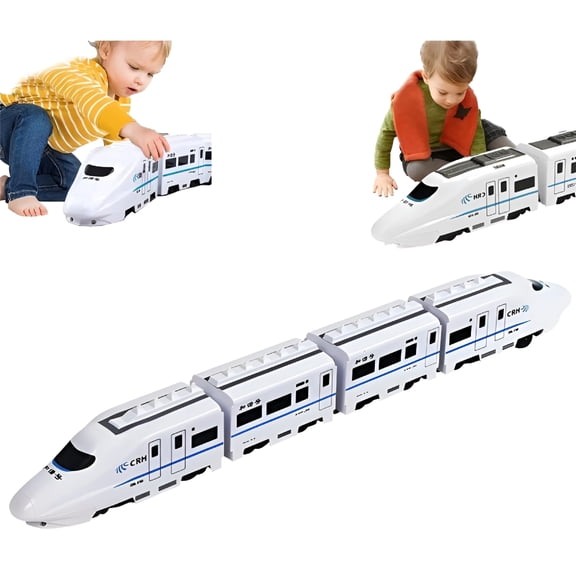 BESTSKY 2026 New Electric Universal High Speed Railway Harmonious Train Toy Train Model Educational Toy with Lights&Sounds Assembly of High Speed Train Children'S Toy Car for Kids Girls Building For