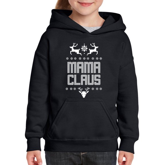 MmF - Big Boys Hoodies and Sweatshirts - Christmas Mama Claus Deers