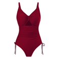 thumbnail image 3 of Traje de baño de una pieza para mujer, bikini sexy de secado rápido - rojo vino, 3 of 5